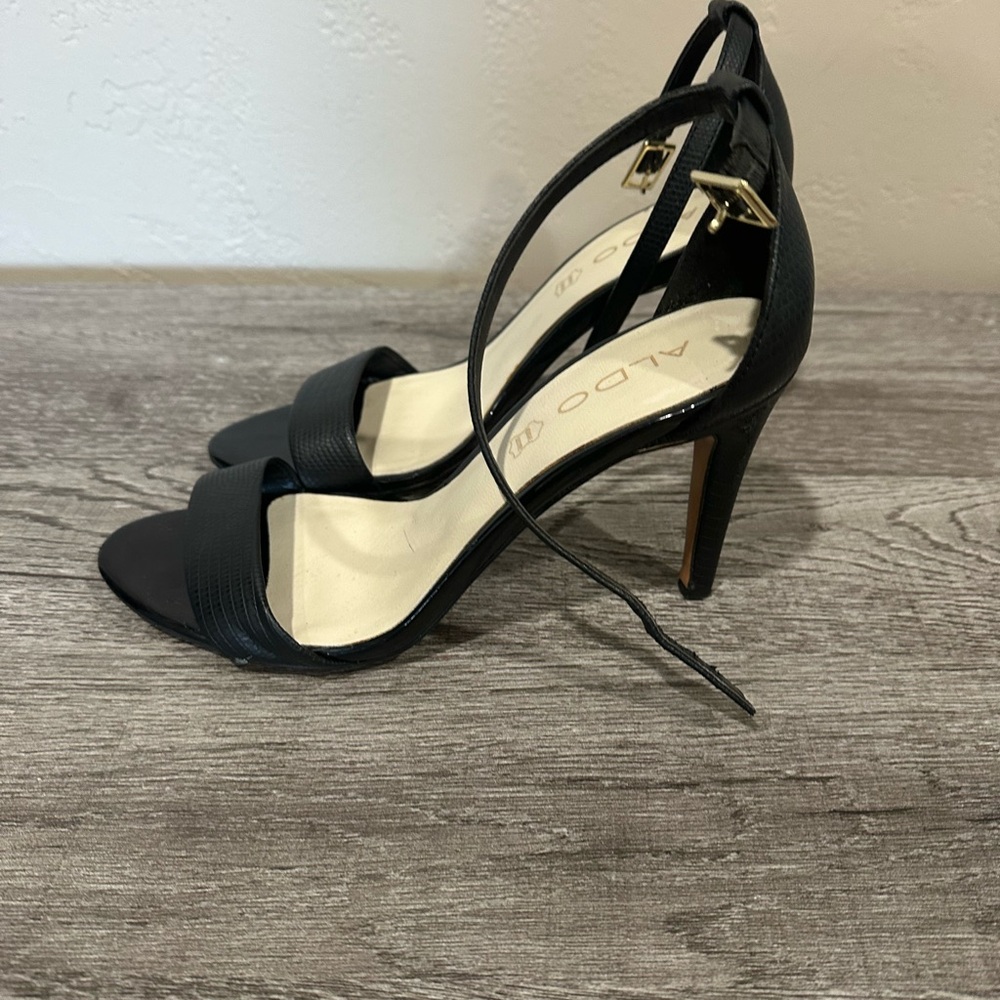Aldo Black Strappy Heels